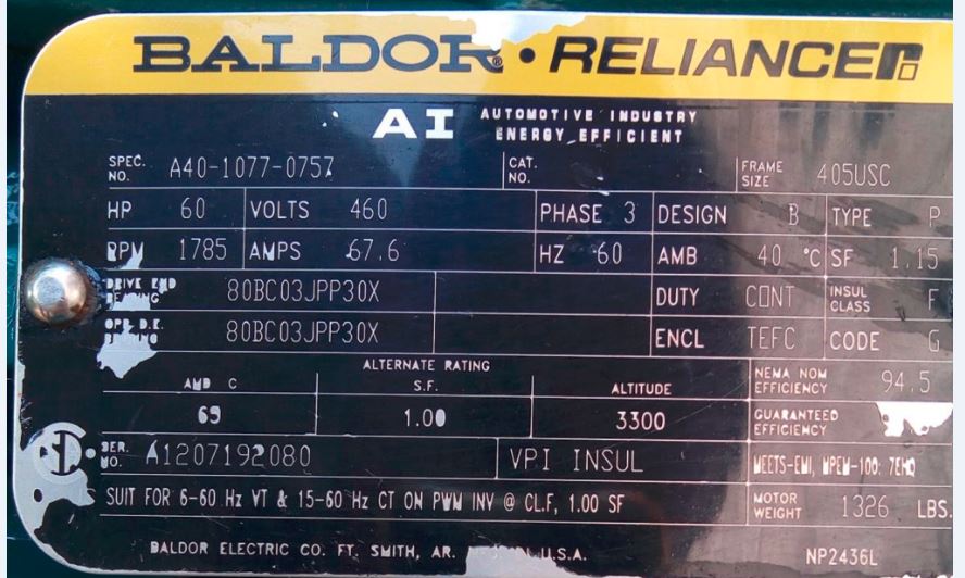 Motor Baldor Reliance